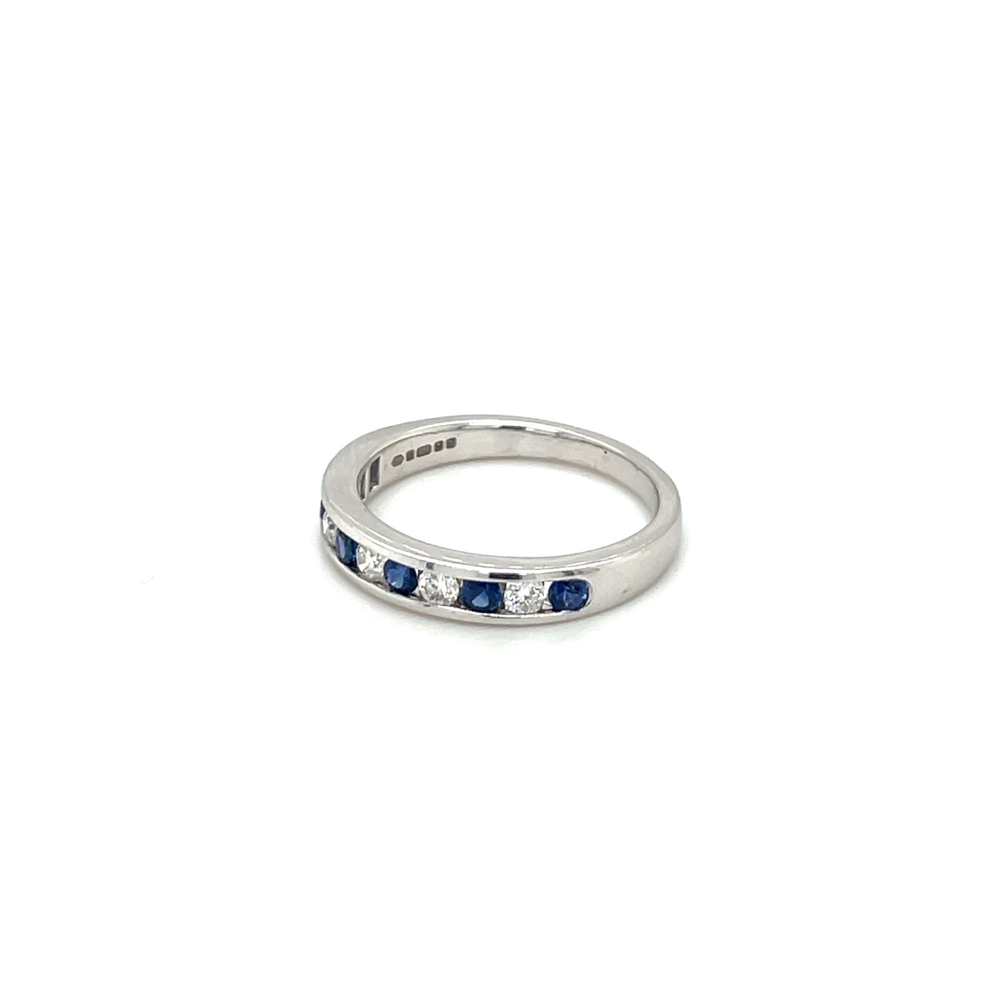 18ct White Gold Sapphire & Diamond Eternity Ring