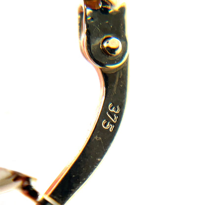 9ct Yellow, White & Rose Gold Russian Wedding Hoop Earring