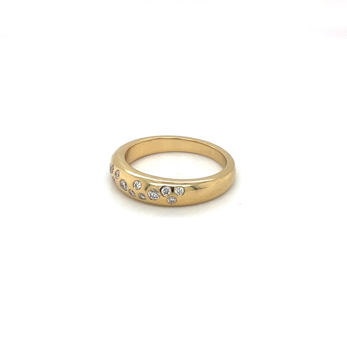 18ct Yellow Gold Scattered Diamond Eternity Ring