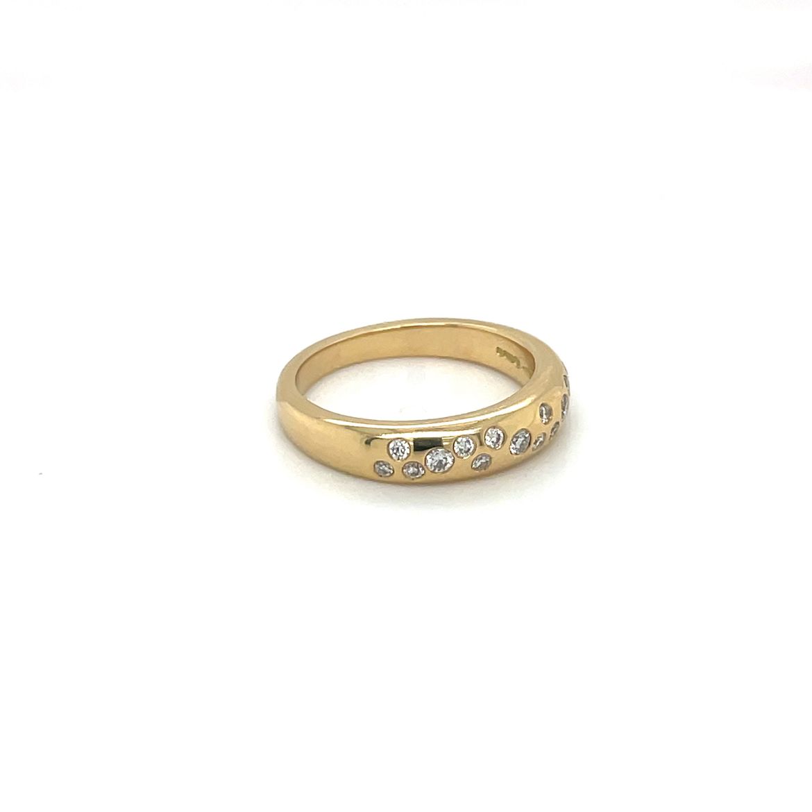 18ct Yellow Gold Scattered Diamond Eternity Ring