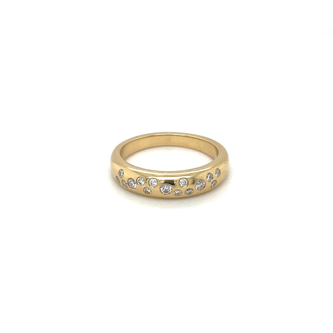 18ct Yellow Gold Scattered Diamond Eternity Ring