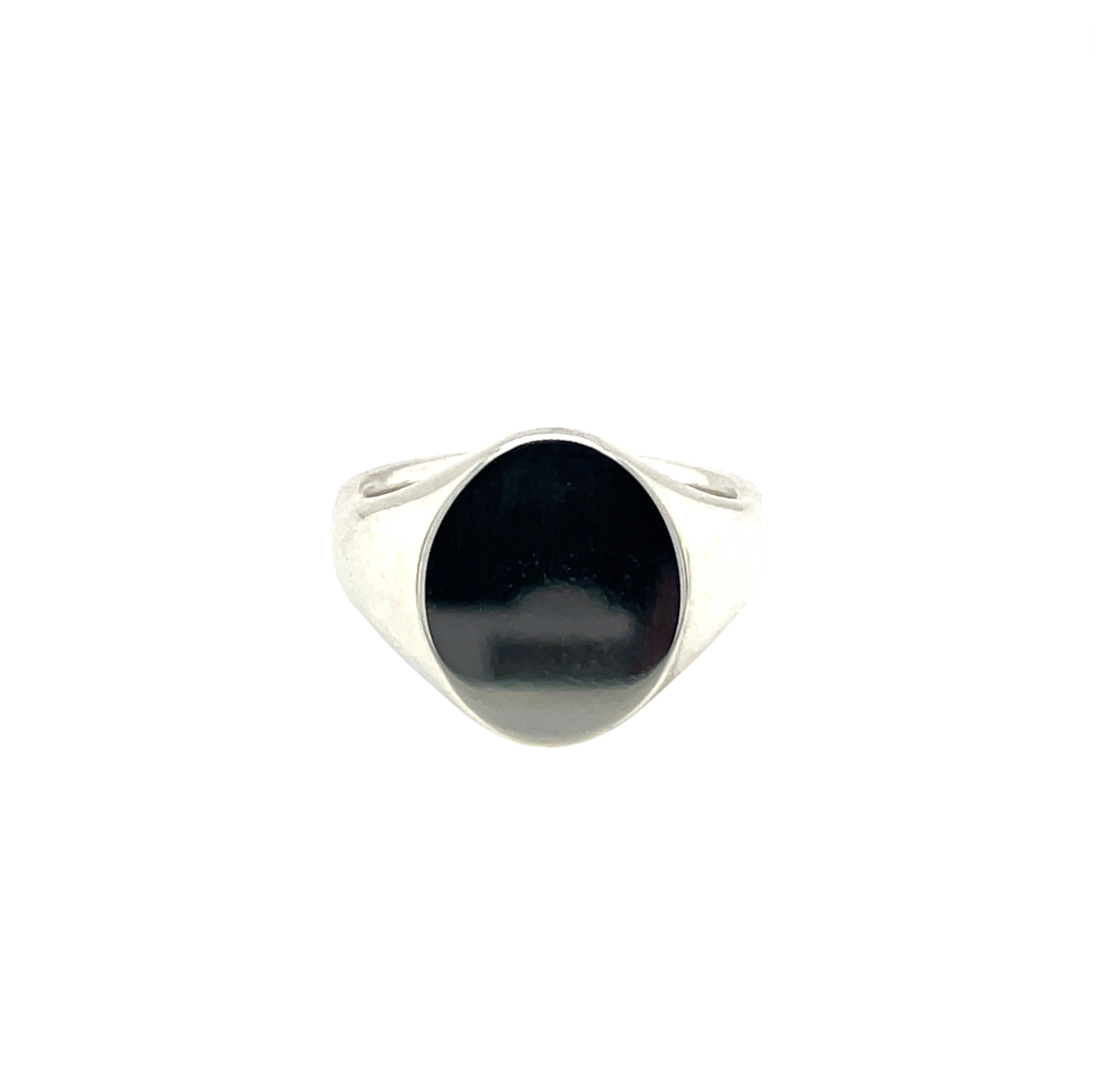 Silver Oxford Oval Signet Ring (O)