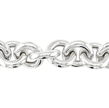 Silver Chunky Circle-Link Heavy Chain (18")