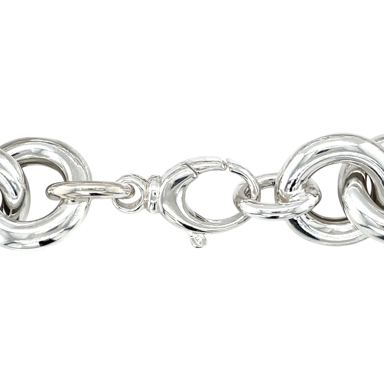 Silver Chunky Circle-Link Heavy Chain (18")