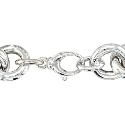 Silver Chunky Circle-Link Heavy Chain (18")