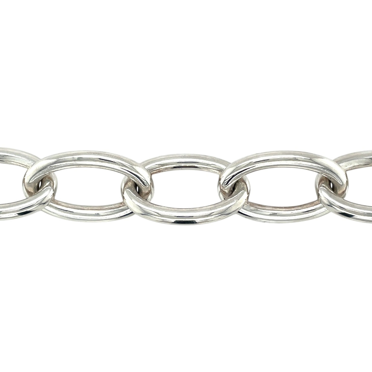 Silver Oval Link Bracelet