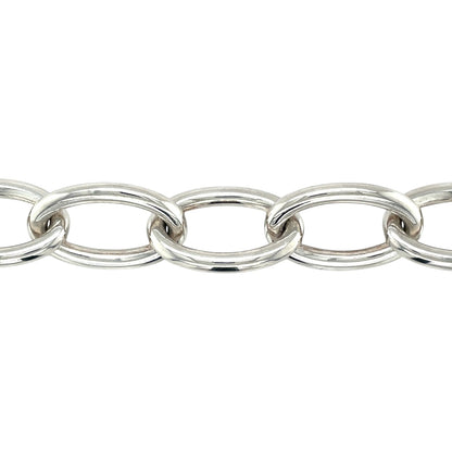 Silver Oval Link Bracelet