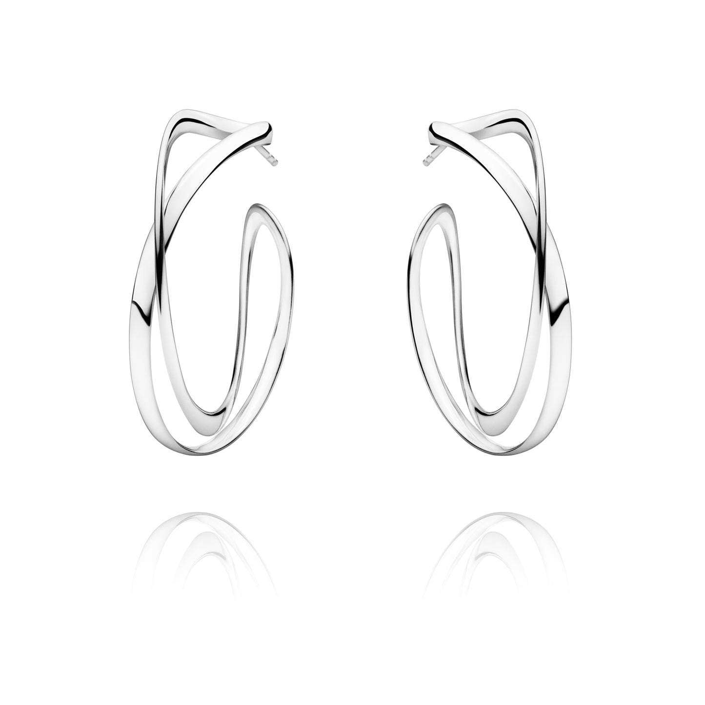Silver Infinity Earhoops (Large)