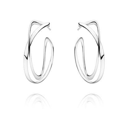 Silver Infinity Earhoops (Large)