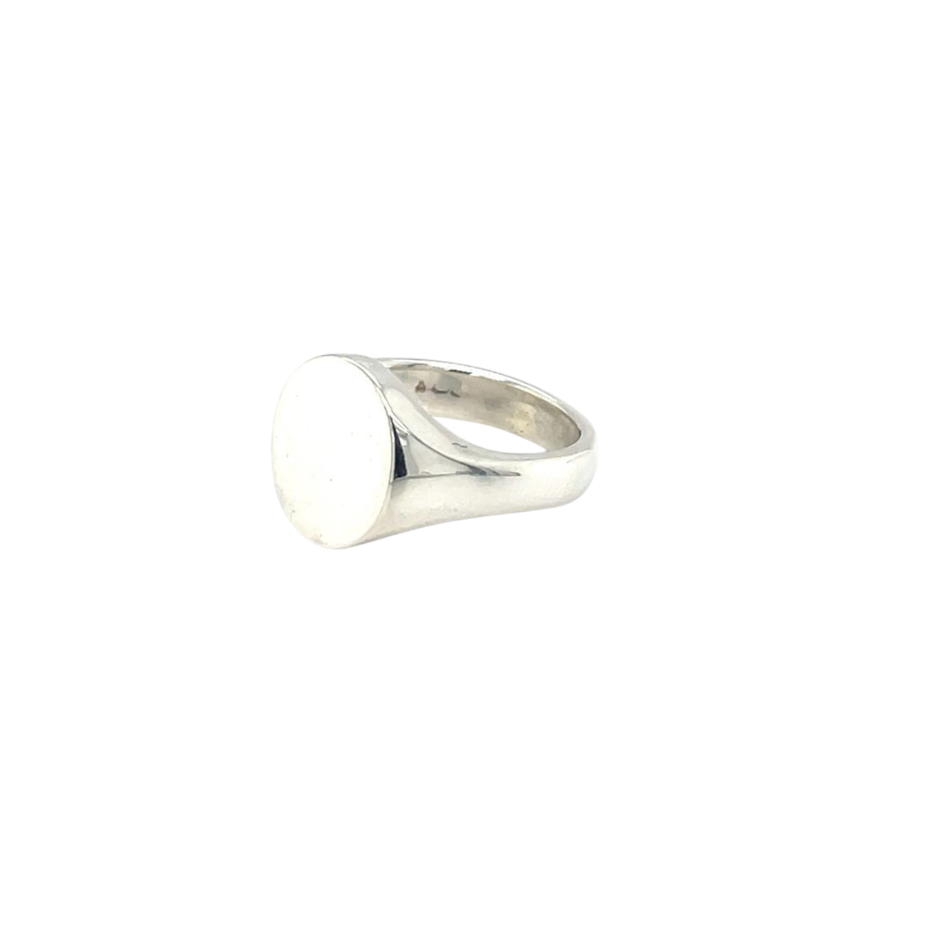 Silver Oxford Oval Signet Ring (H1/2)