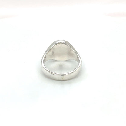 Silver Oxford Oval Signet Ring (11x9mm)