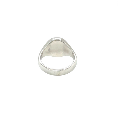 Silver Oxford Oval Signet Ring (H1/2)