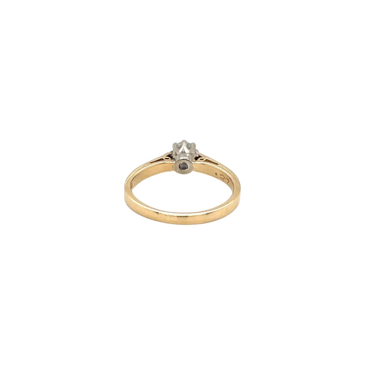 18ct Yellow Gold Diamond Solitaire Ring (K)