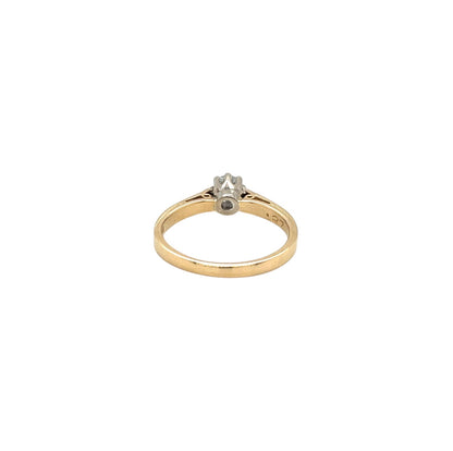 18ct Yellow Gold Diamond Solitaire Ring (K)