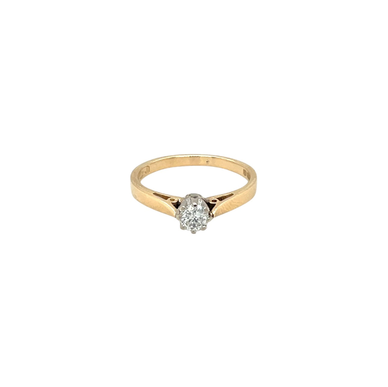 18ct Yellow Gold Diamond Solitaire Ring (K)