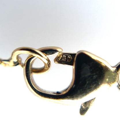 18ct Yellow Gold Free-Moving Diamond Pendant