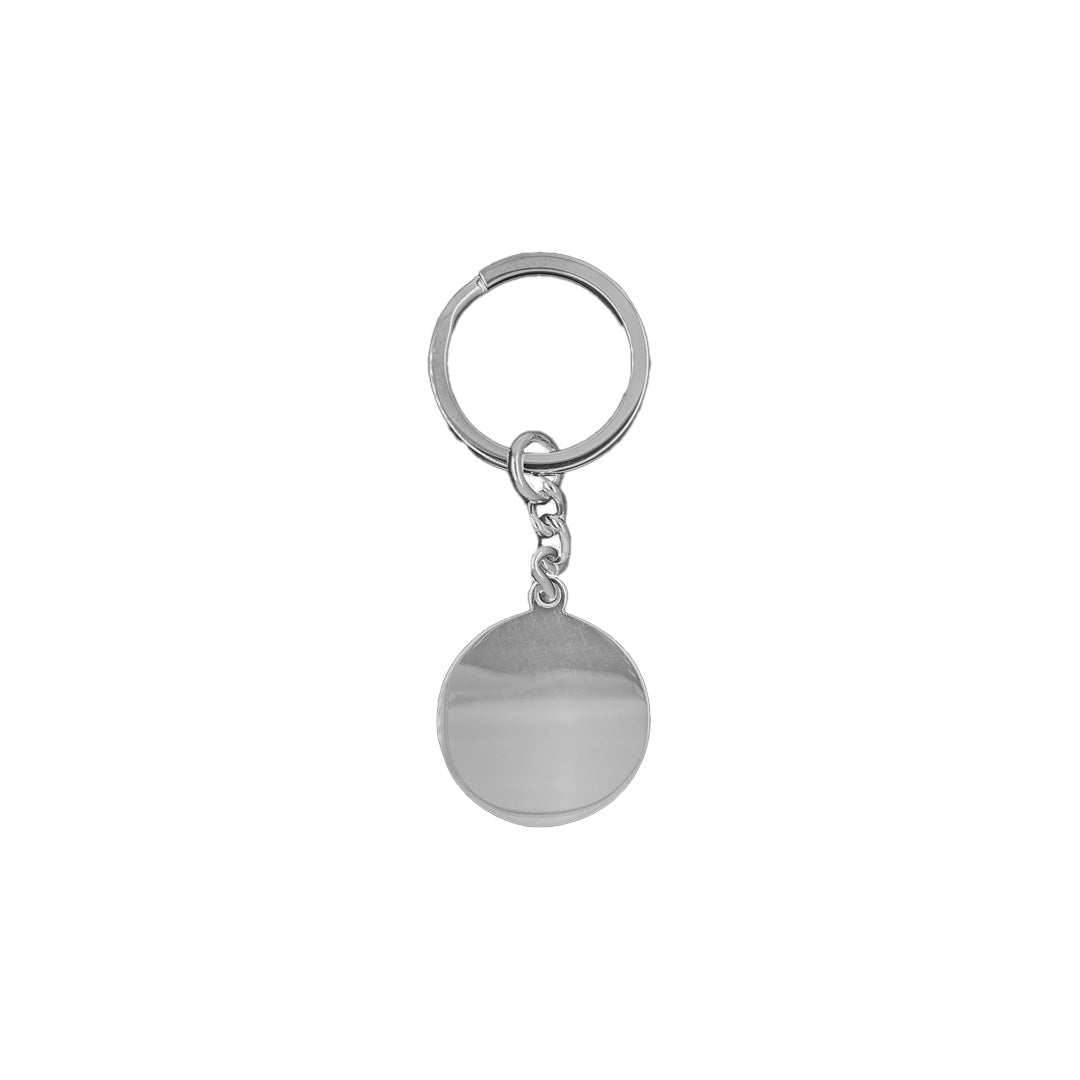 Silver Round Keyring