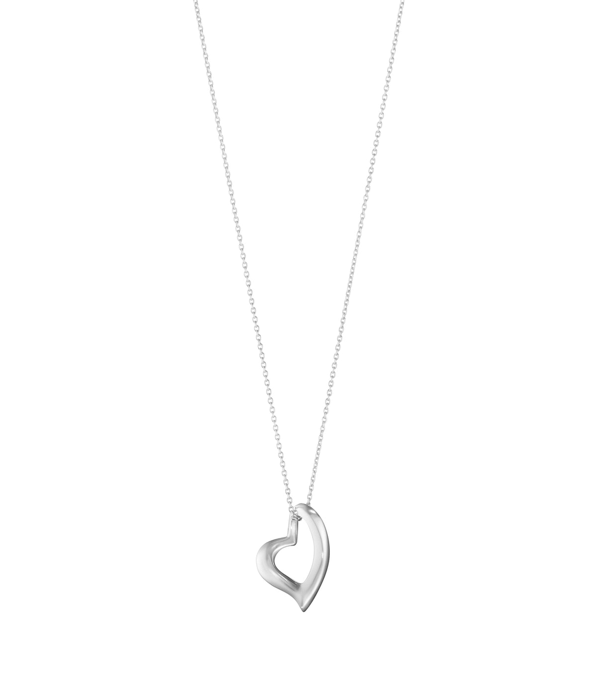 Silver Hearts Of George Jensen Pendant Necklace