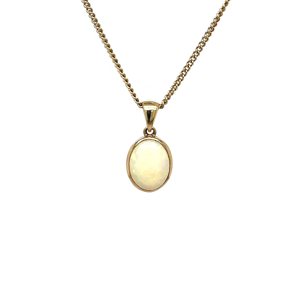 9ct Yellow Gold Opal Pendant