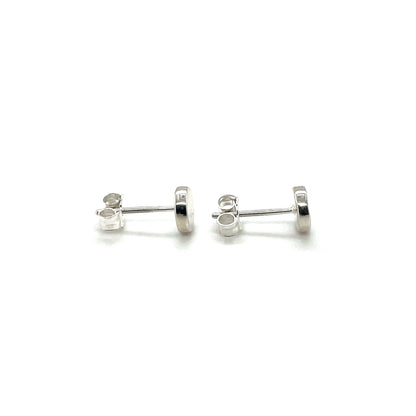 Silver Circle Earrings (6mm)