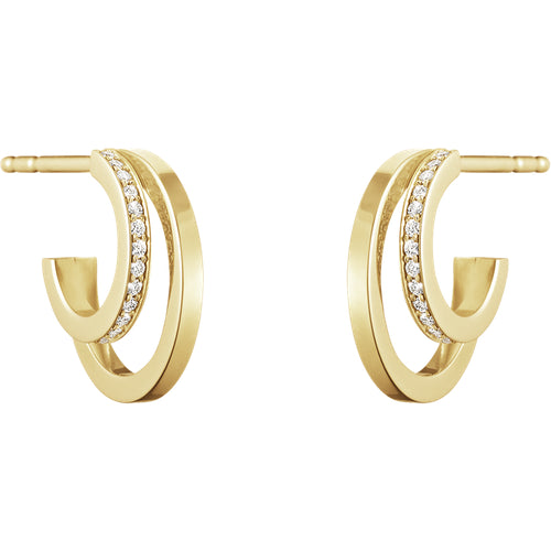 Yellow Gold Halo Earrings