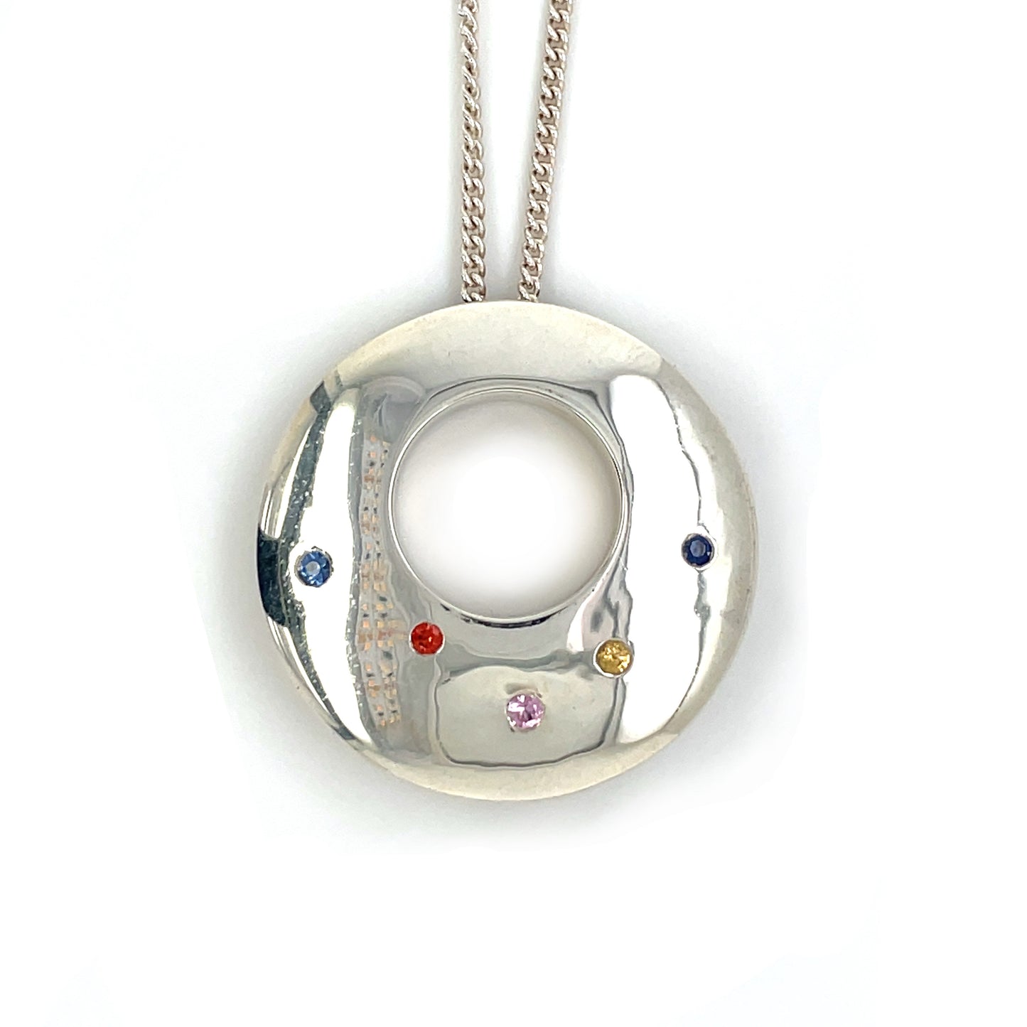 Silver Scatter Pendant & Chain