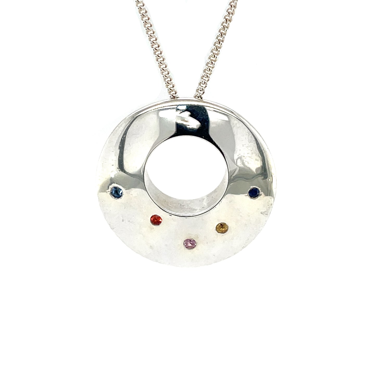 Silver Scatter Pendant & Chain