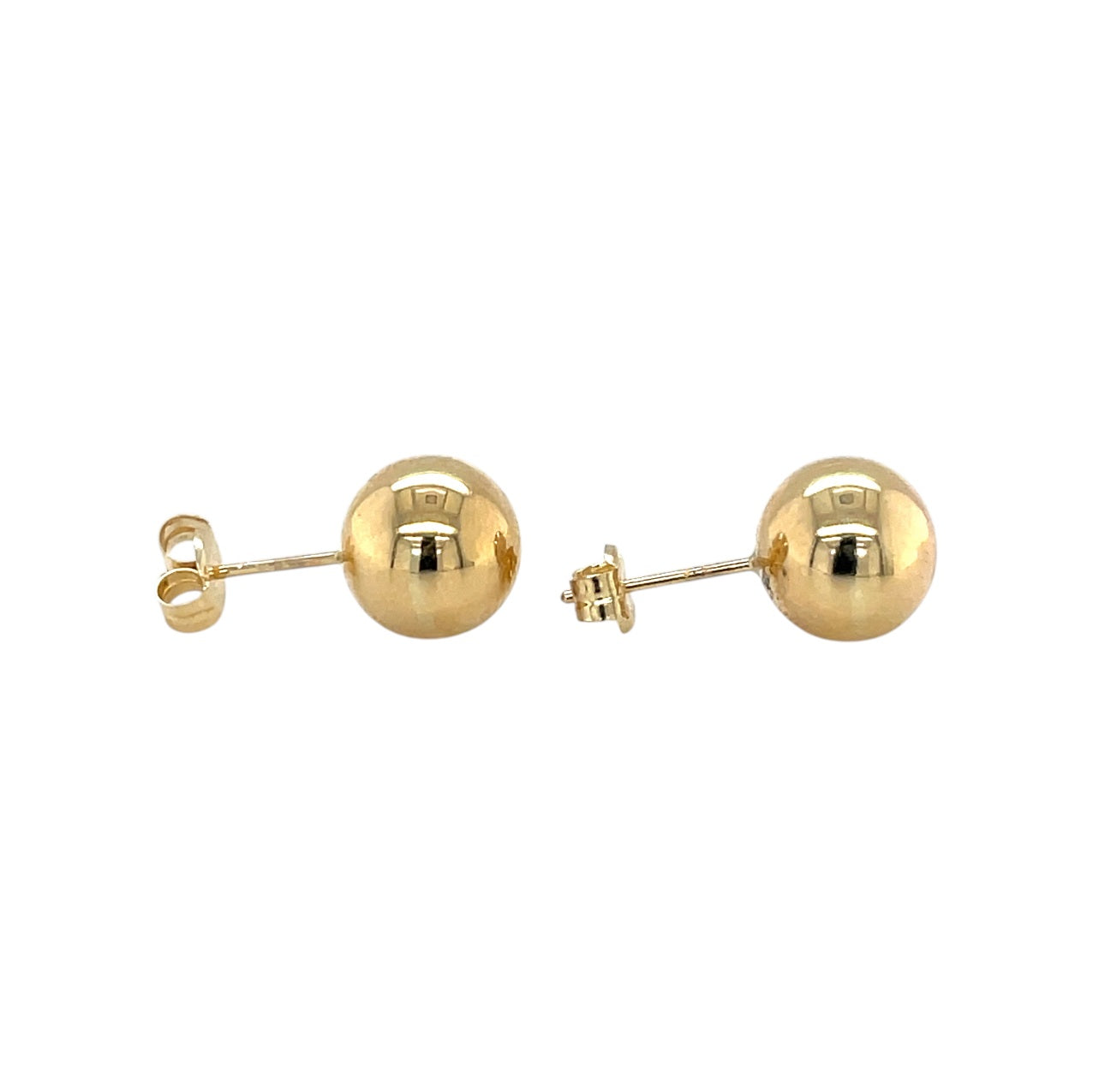 9ct Yellow Gold Ball Stud Earrings (9mm)