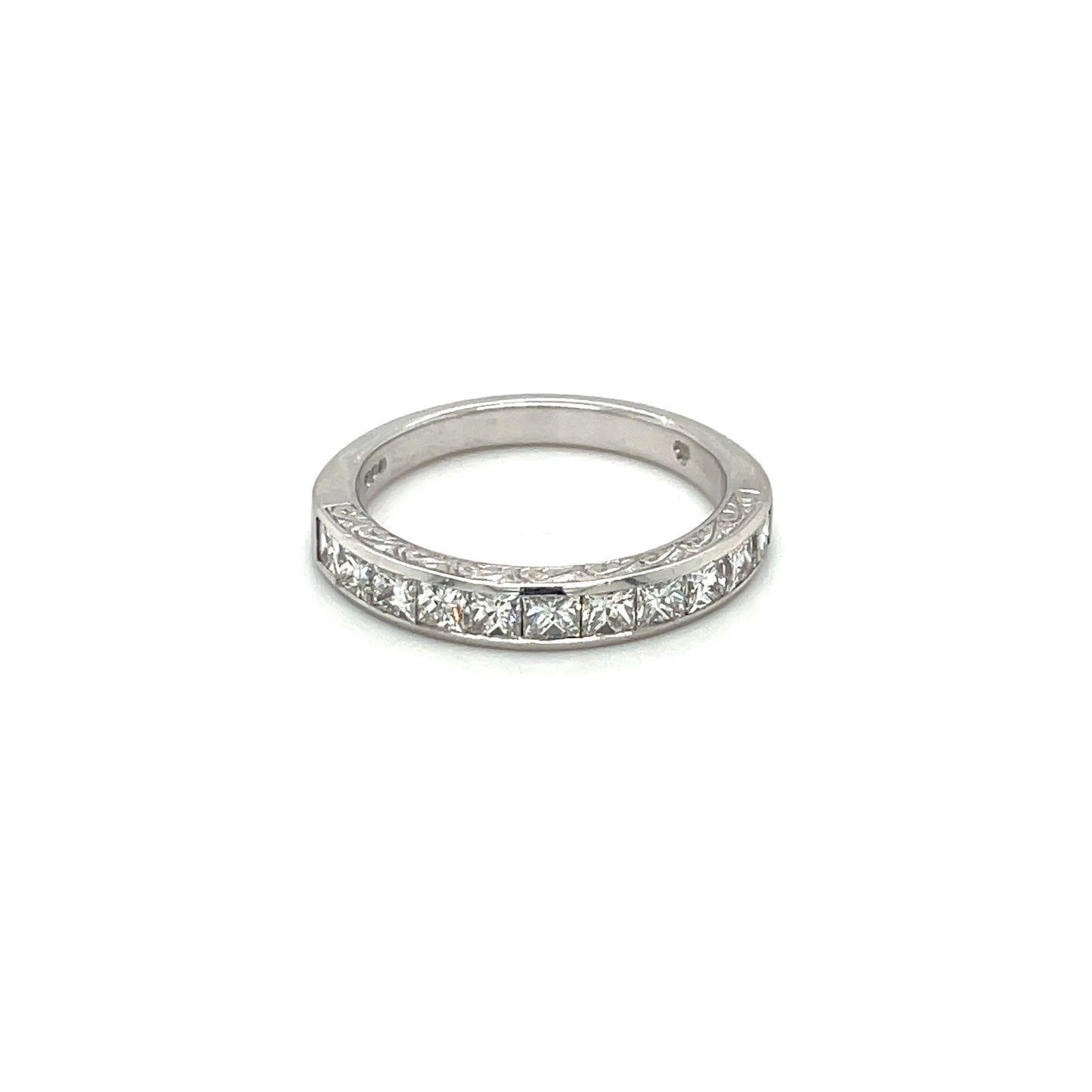 Platinum Princess-Cut Diamond Half-Eternity Ring