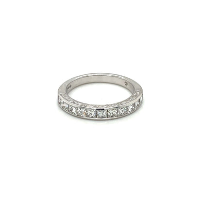 Platinum Princess-Cut Diamond Half-Eternity Ring