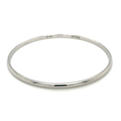 9ct White Gold Small Bangle (60mm)