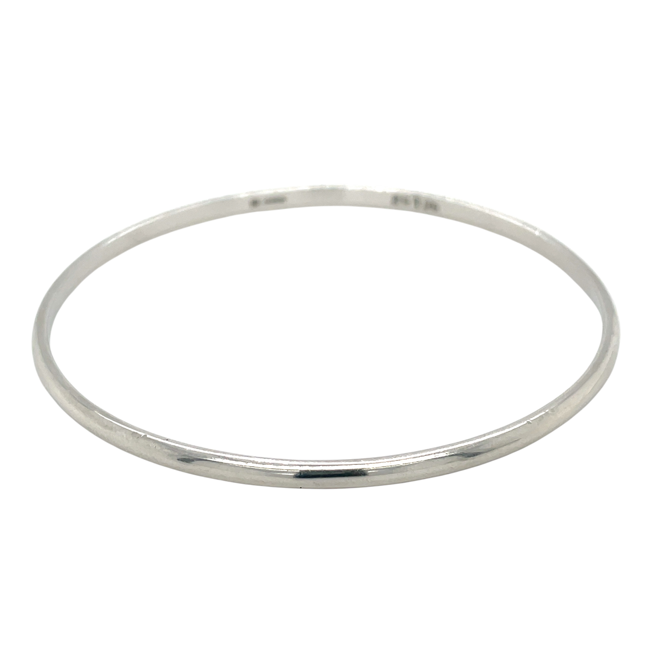 9ct White Gold Small Bangle (60mm)
