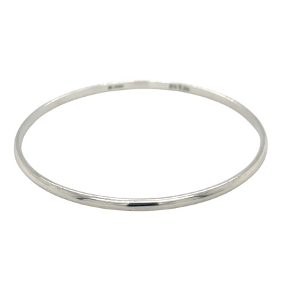 9ct White Gold Small Bangle (60mm)