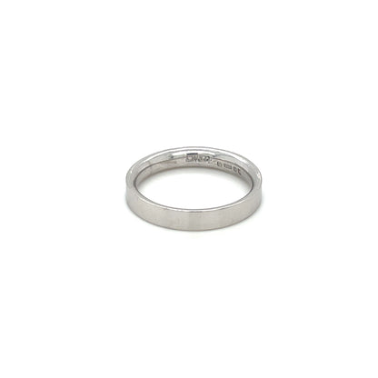 18ct White Gold Flat Wedding Band