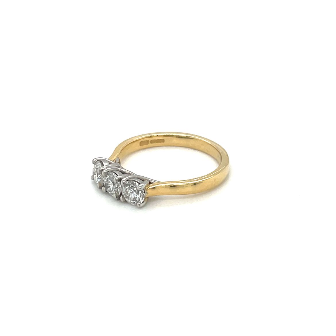18ct Yellow Gold Diamond Three-Stone Ring