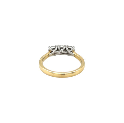 18ct Yellow Gold Diamond Three-Stone Ring (N)