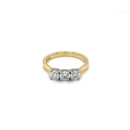 18ct Yellow Gold Diamond Three-Stone Ring