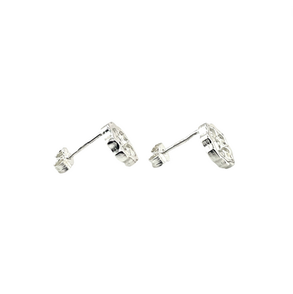 Silver Clover Stud Earrings