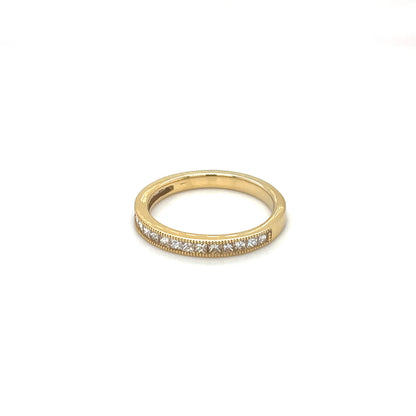 18ct Yellow Gold Half-Set Princess-Cut Diamond Eternity Ring