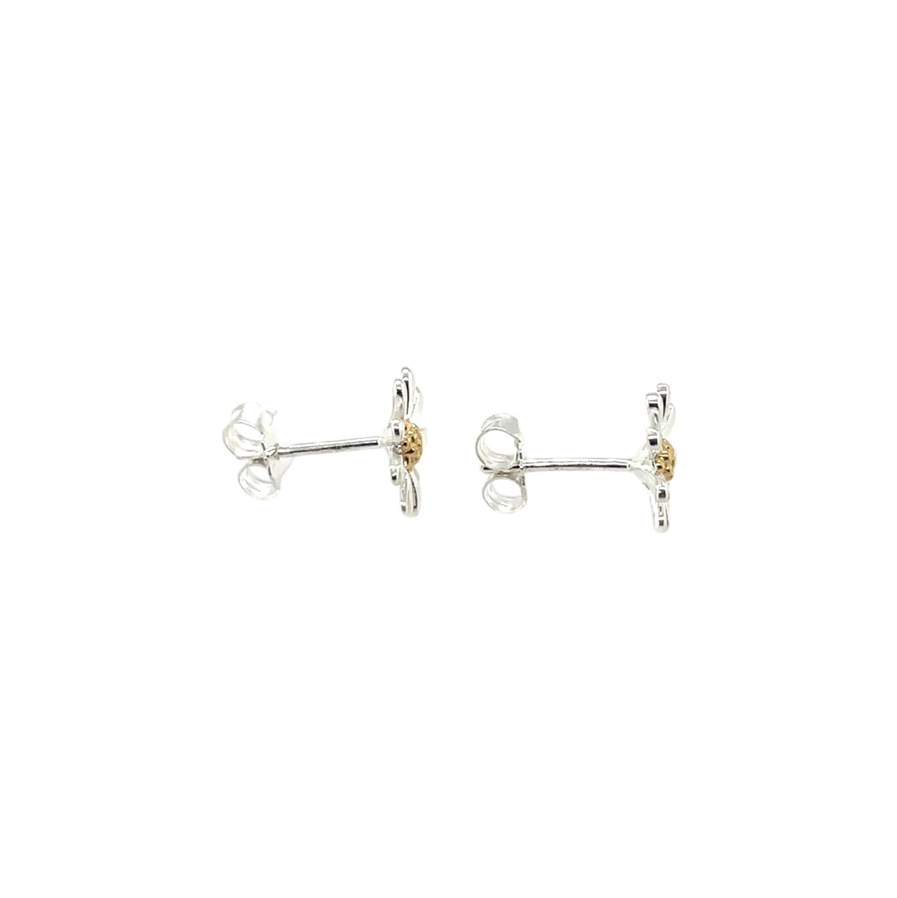 Silver & Gold Plated Daisy Stud Earrings