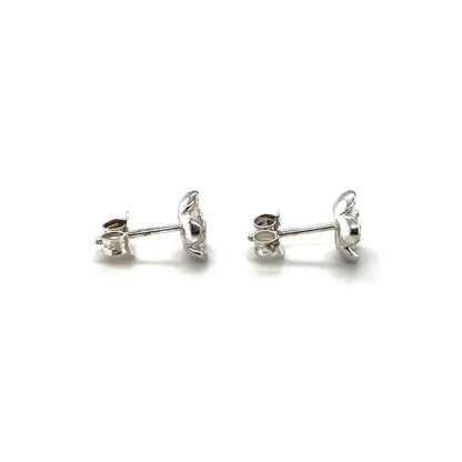 Silver Flower Earrings (8mm)