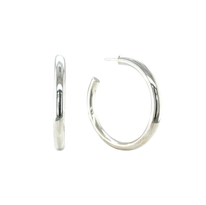 Silver Hoop Earrings (40mm)