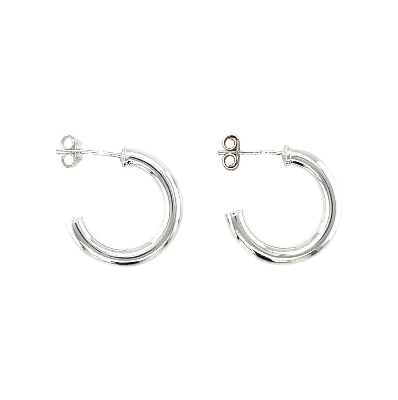 Silver Minimalist Hoop Earrings (20mm)