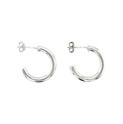 Silver Minimalist Hoop Earrings (20mm)