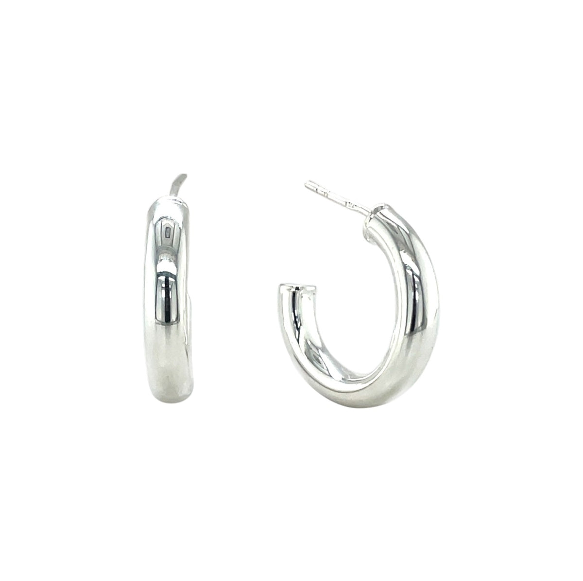 Silver Minimalist Hoop Earrings (20mm)