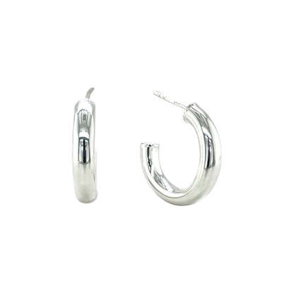 Silver Minimalist Hoop Earrings (20mm)