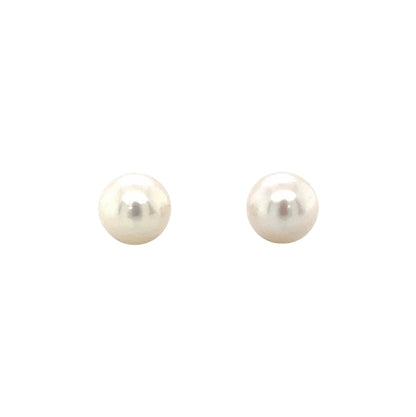 9ct White Gold Freshwater Pearl Stud Earrings (7-7.5mm)