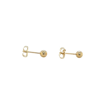 9ct Yellow Gold Ball Stud Earrings (4mm)