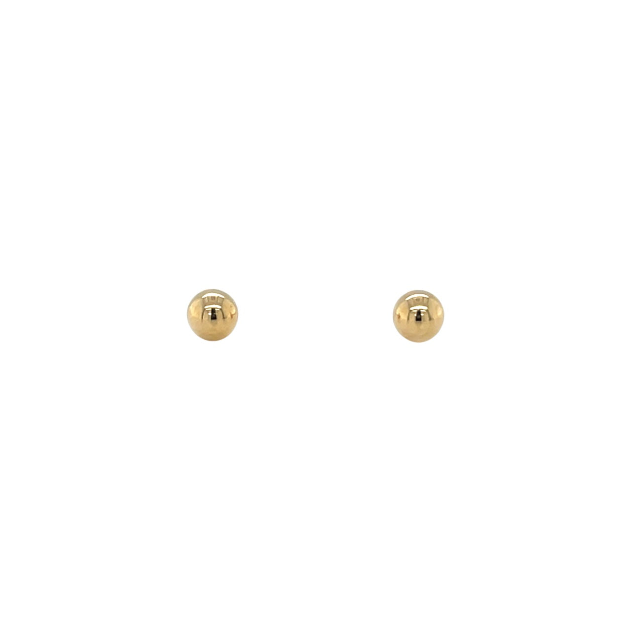 9ct Yellow Gold Ball Stud Earrings (4mm)