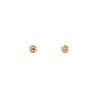 9ct Yellow Gold Ball Stud Earrings (4mm)